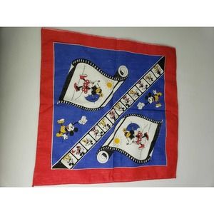 Vintage Mikey Mouse Walt Disney Bandana Handkerchief made in Usa